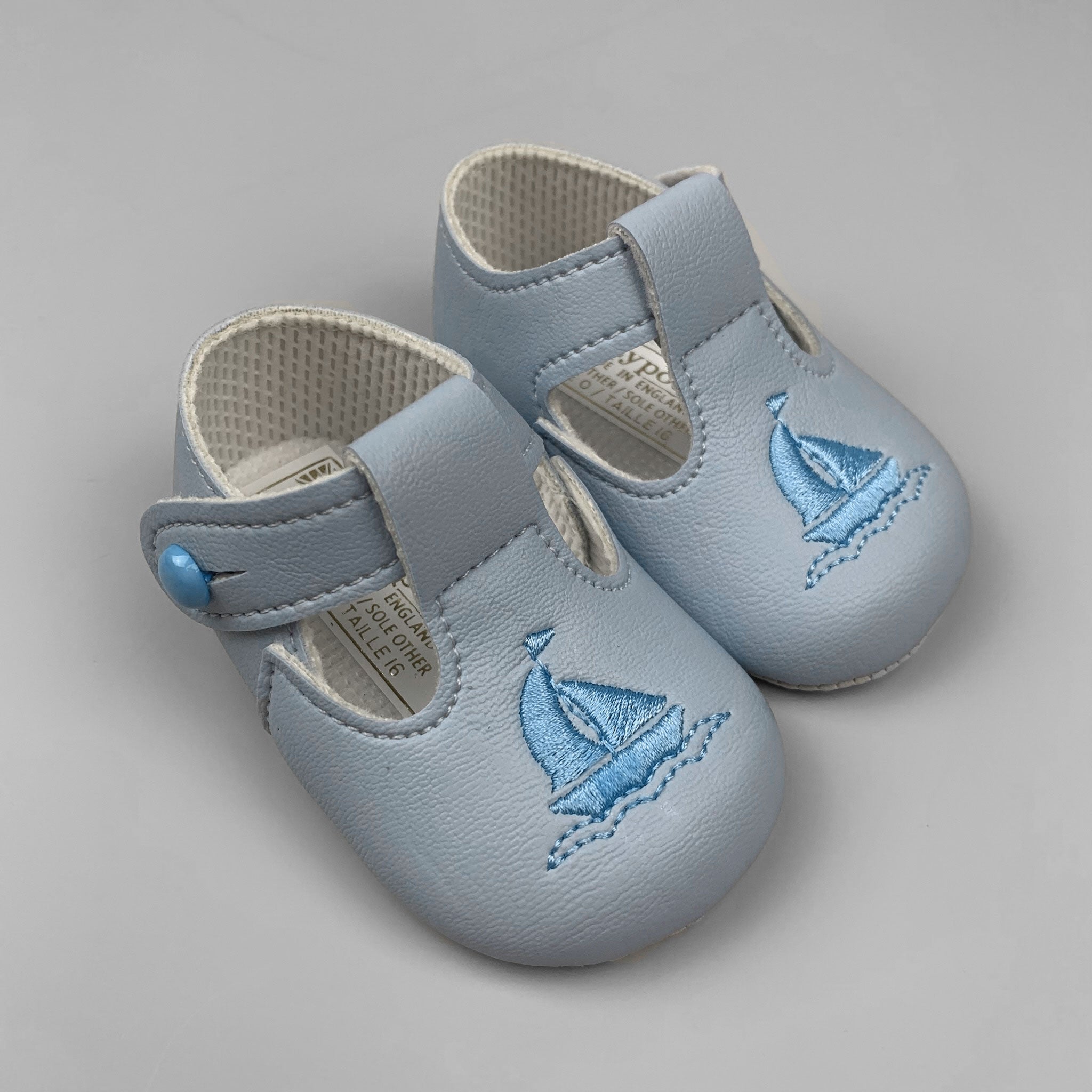 baby boys blue yacht shoes