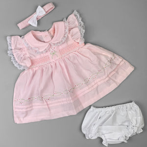 baby girls pink summer dress headband pants