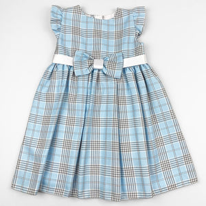 baby girls tartan blue dress