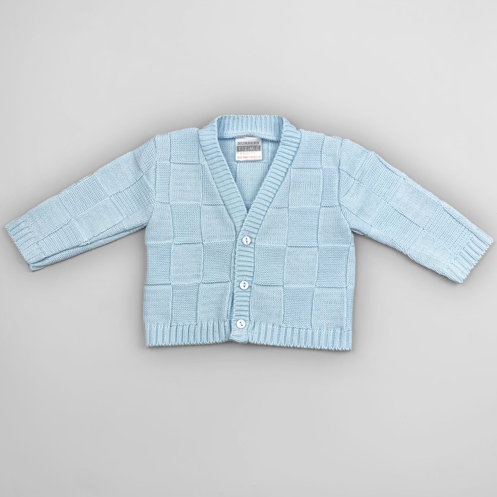 baby boys knitted cardigan blue