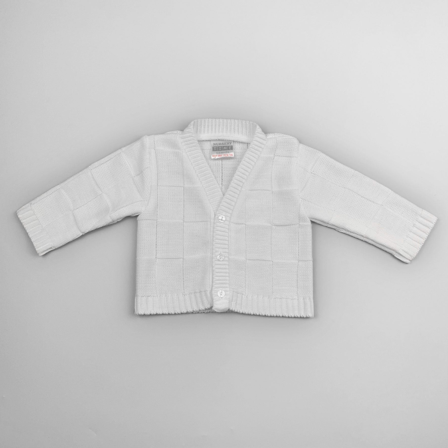 baby boys white cardigan