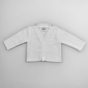 baby boys white cardigan