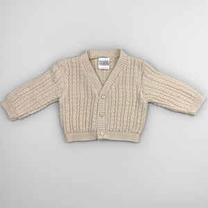 baby boys beige cardigan