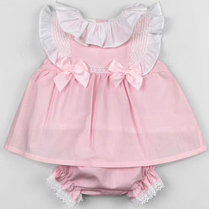 pink baby girls two piece outfit