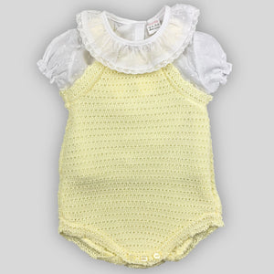 baby girls lemon easter yellow outfit