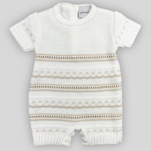 baby unisex knitted stripe romper