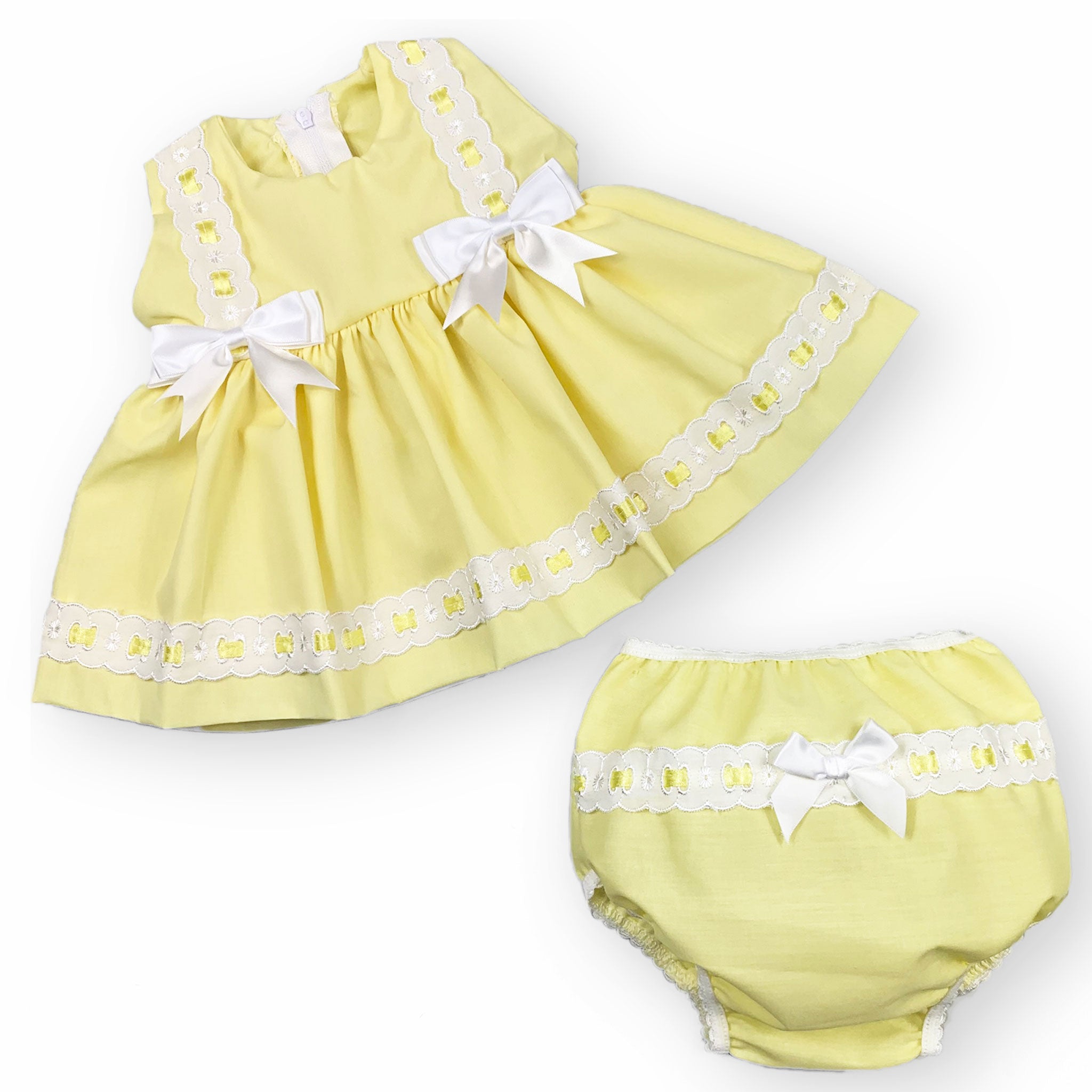 baby girls easter lemon dress and pants