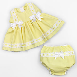 baby girls easter lemon dress and pants