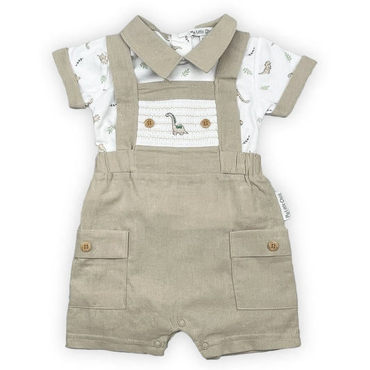 baby boys dinosaur dungarees