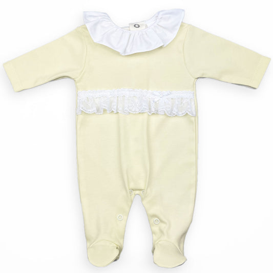 baby girls lemon yellow cotton outfit