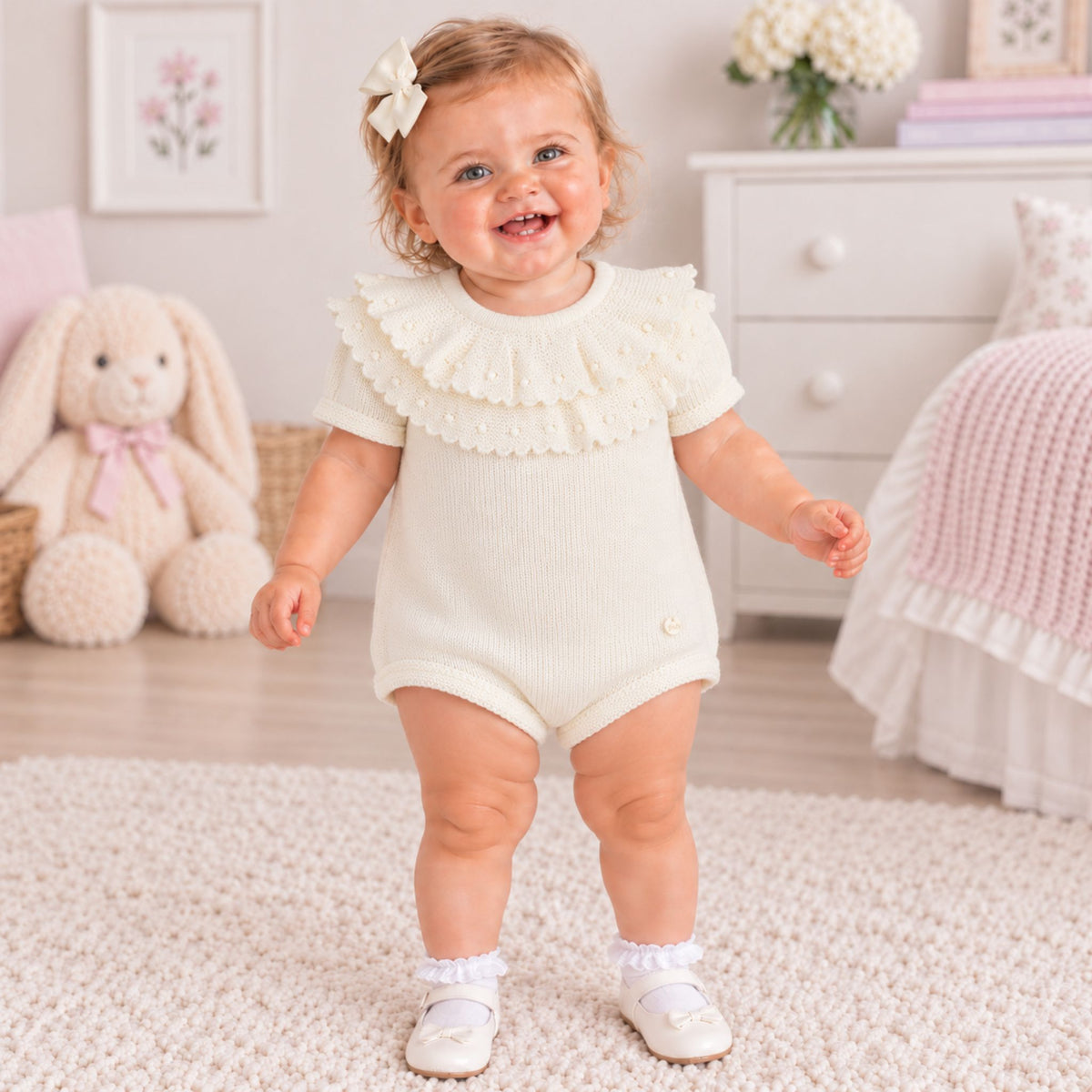 baby girl knitted romper