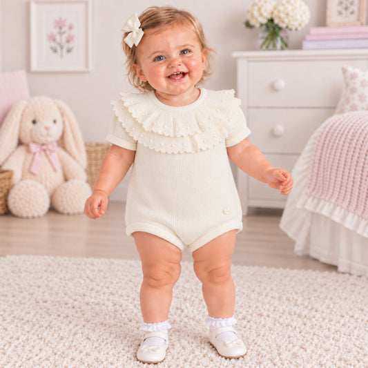 baby girl knitted romper