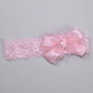 lace pink headband 