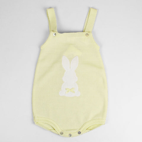 lemon yellow romper with bunny