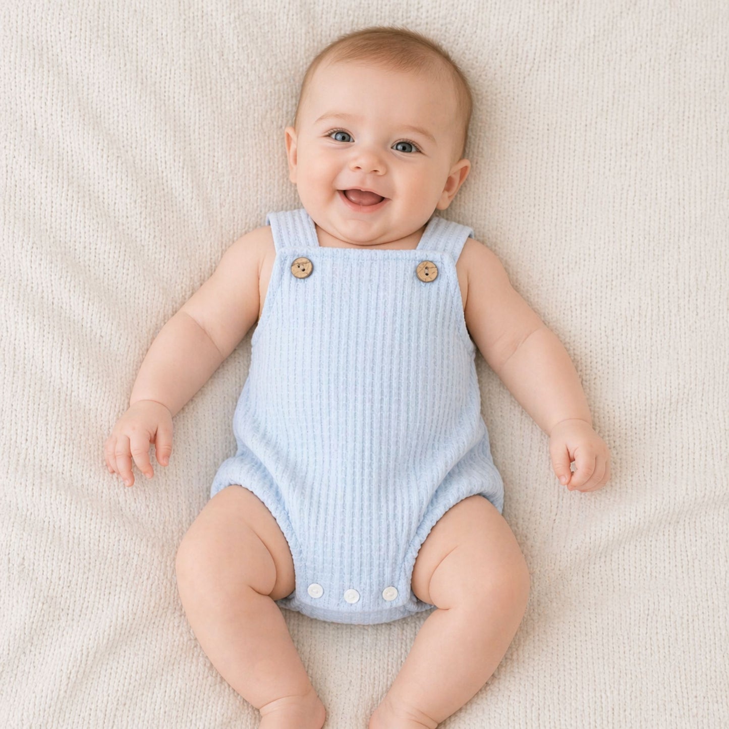 Baby Blue Spanish Dungaree Romper – Calamaro
