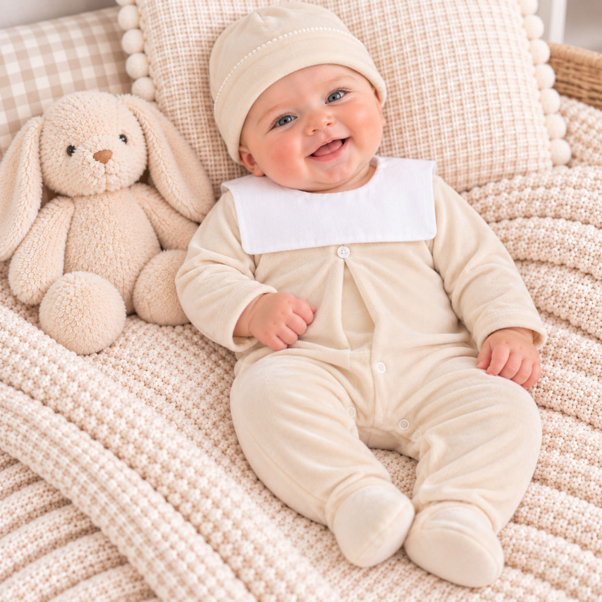 unisex two piece baby velour outfit