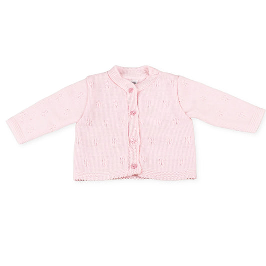 baby girl pink knitted cardigan by Pex