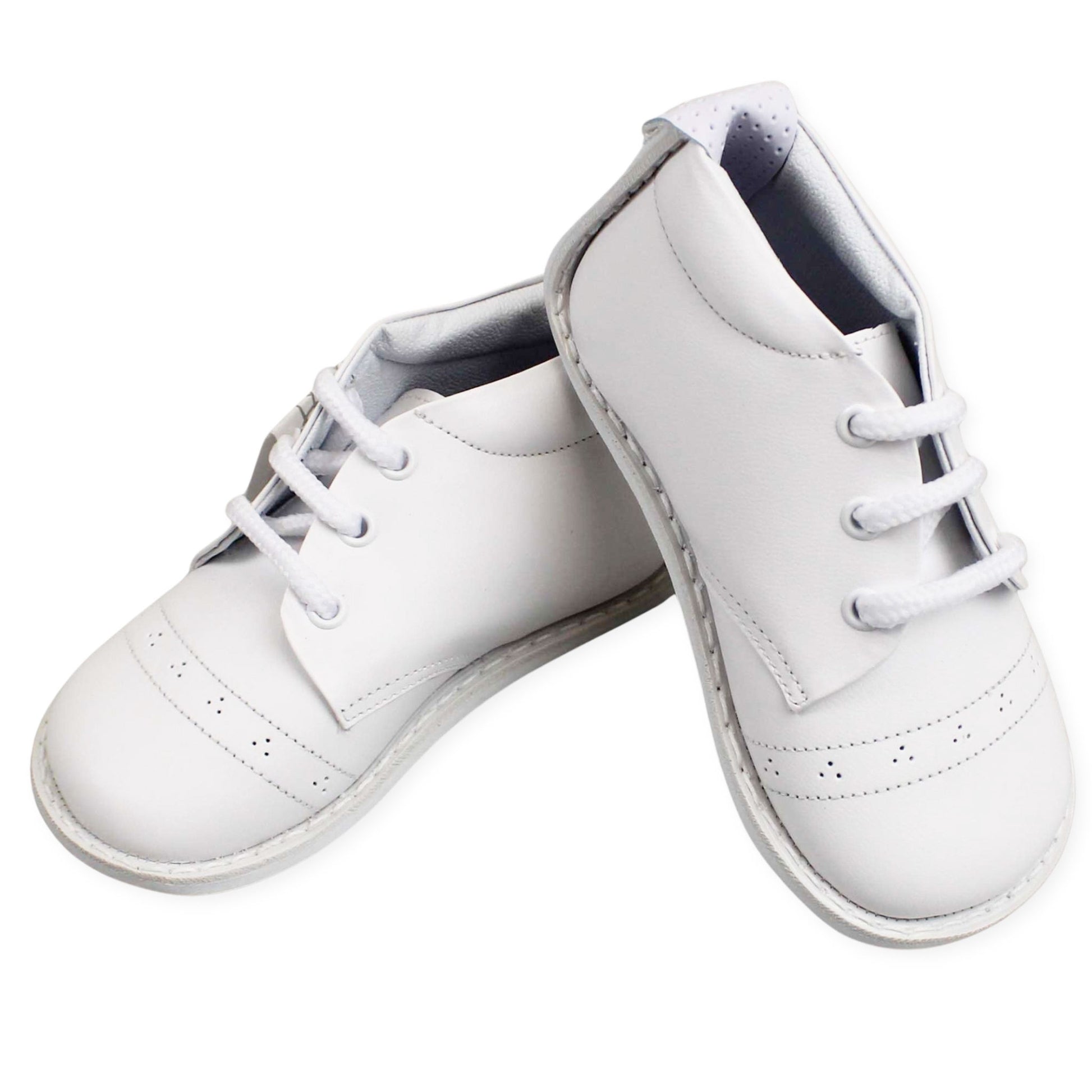 PEX First Walker Shoes Baby Boy's Hard Sole White Leather
