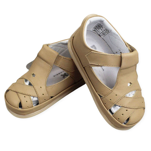 Pex beige first walker hard sole sandals