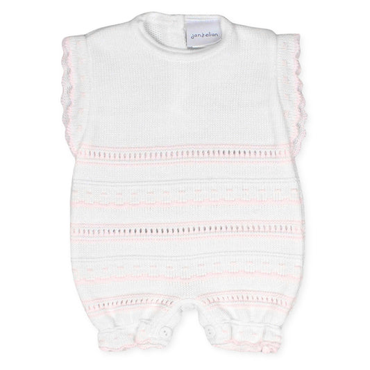 dandelion romper white and pink