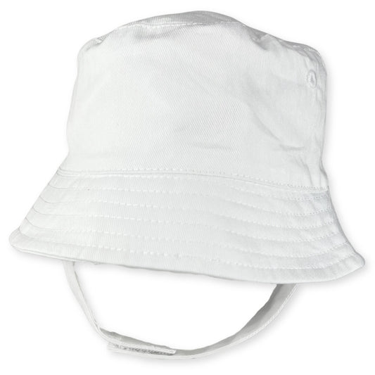 white baby bucket sun hat