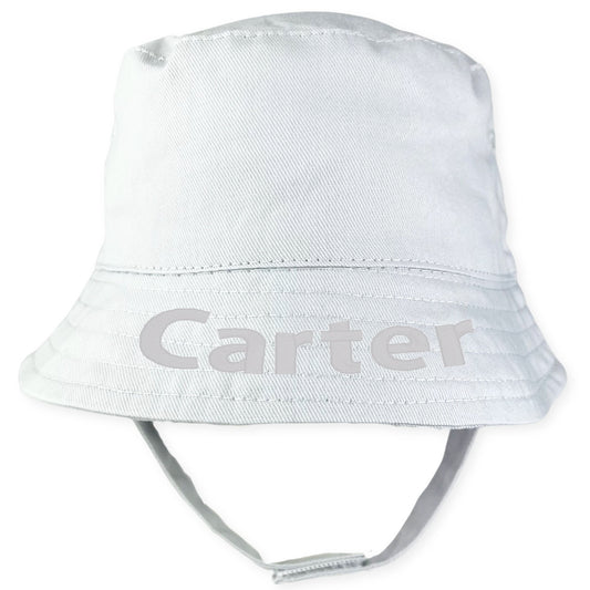 personalised grey bucket hat