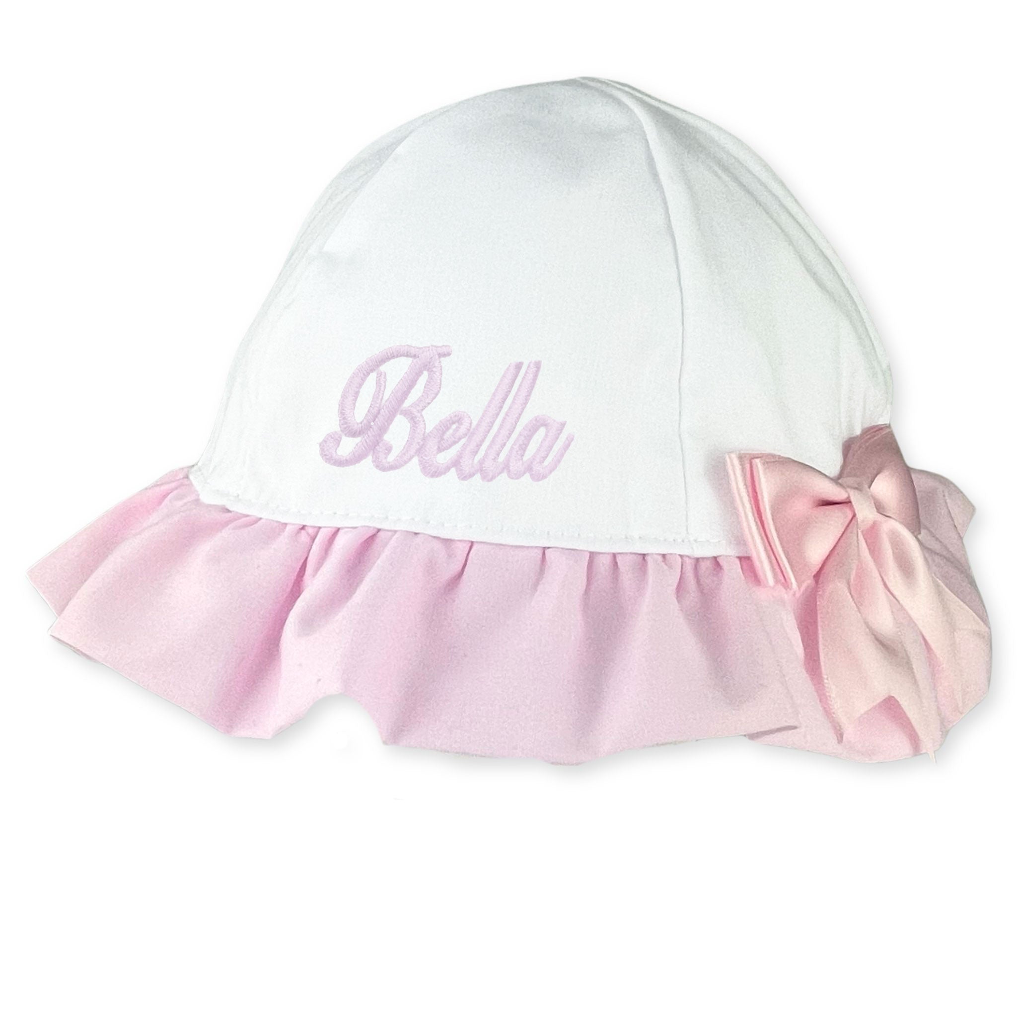 personalised bay girl white pink 