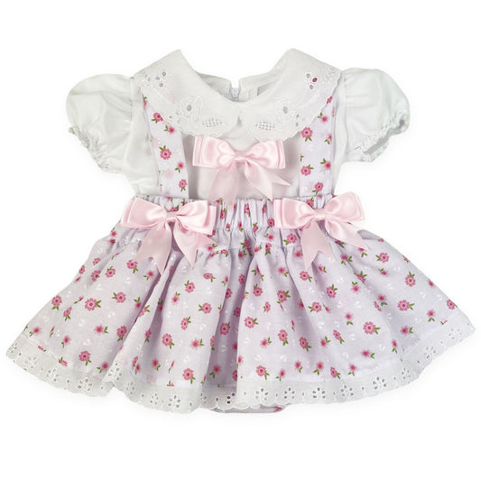 baby girl pink summer dress 2 piece outfit in pink
