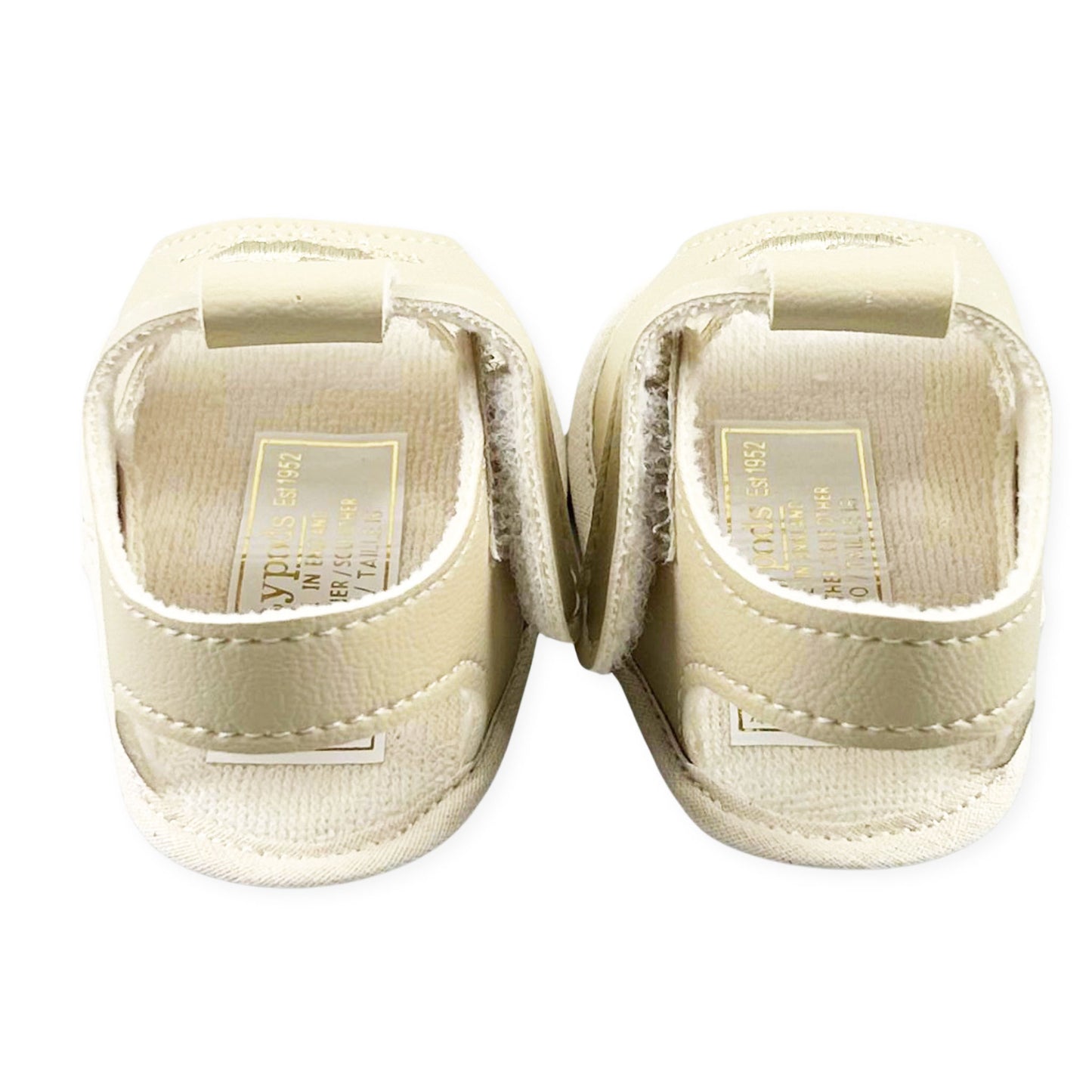 Baby Boy Biscuit Pram Sandals with Soft Sole with Embroidered Boat