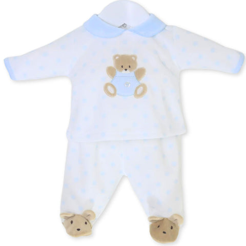 baby boys newborn bear outfit with feet