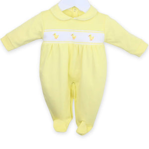 baby chick lemon yellow velour