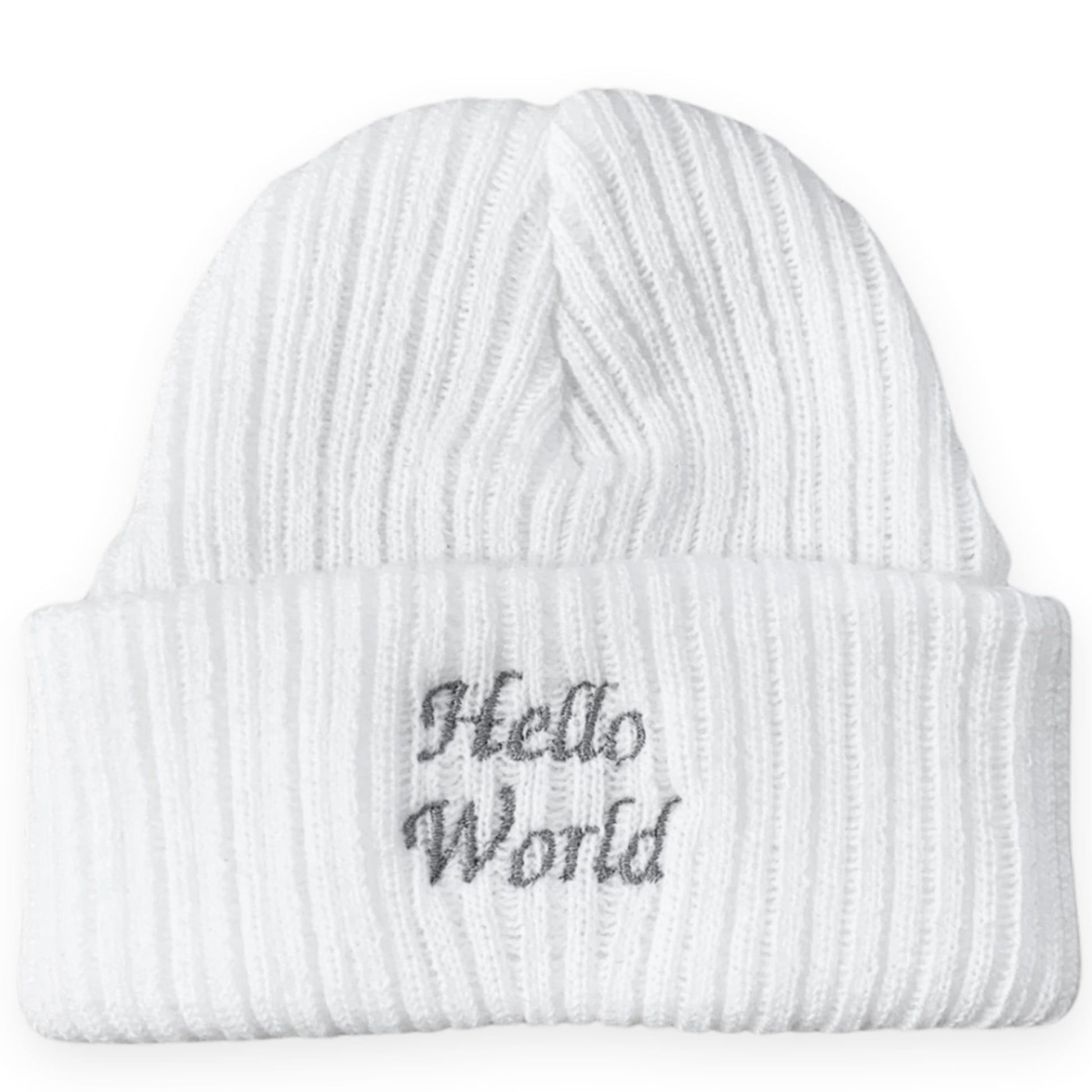 newborn baby knitted hat cap with hello world embroidery gift baby shower