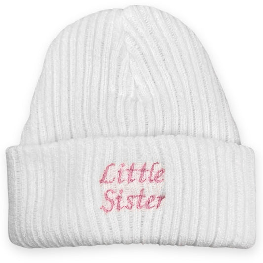 little sister newborn knitted beanie