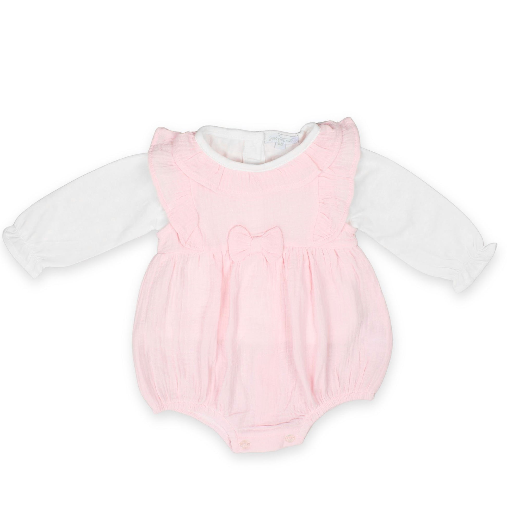 baby girls pink summer romper muslin