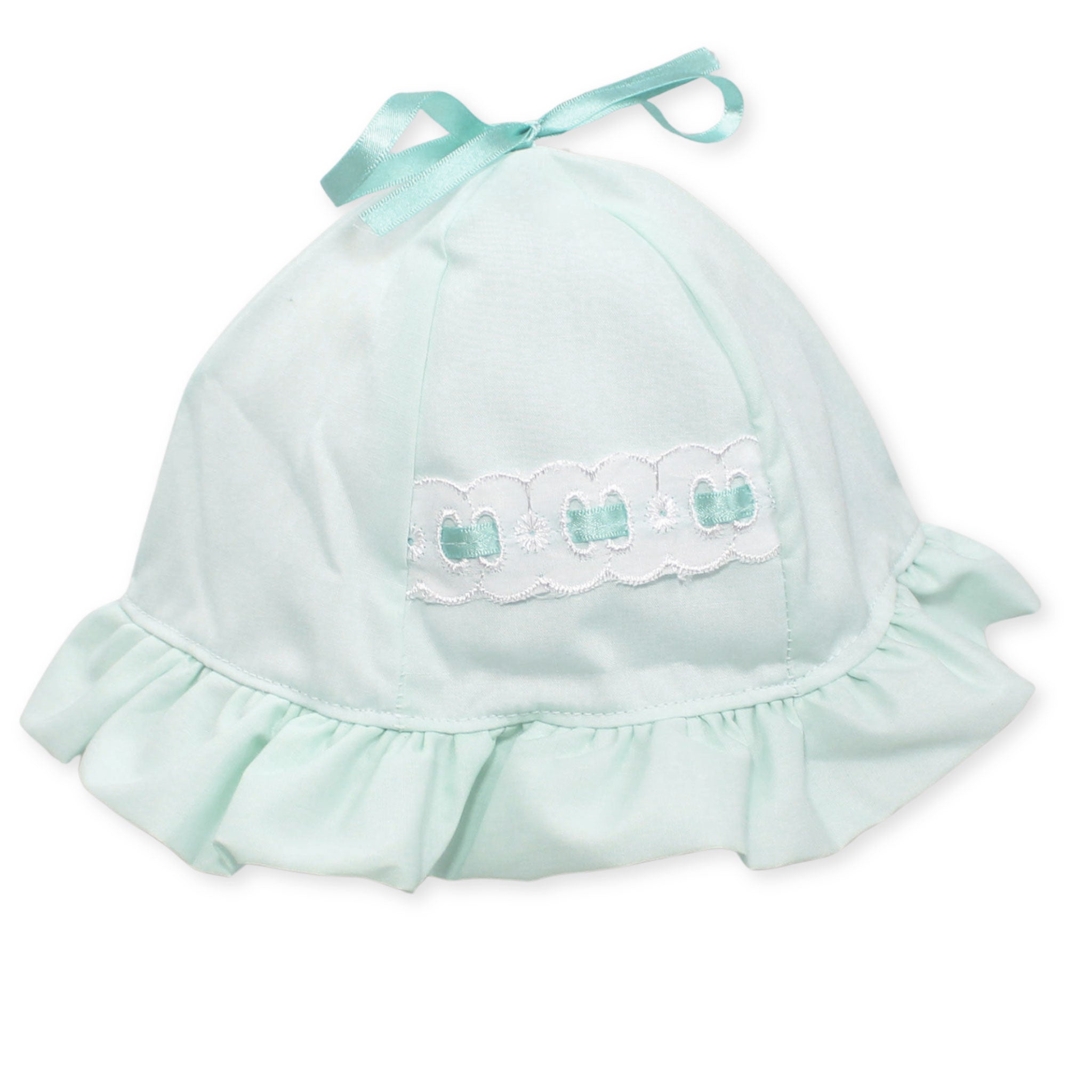 baby girl mint sun hat sunhat