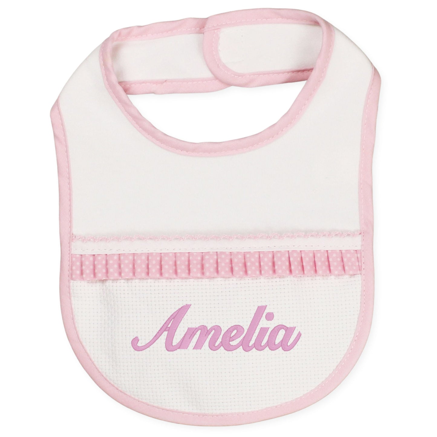 baby pink custom girls bib