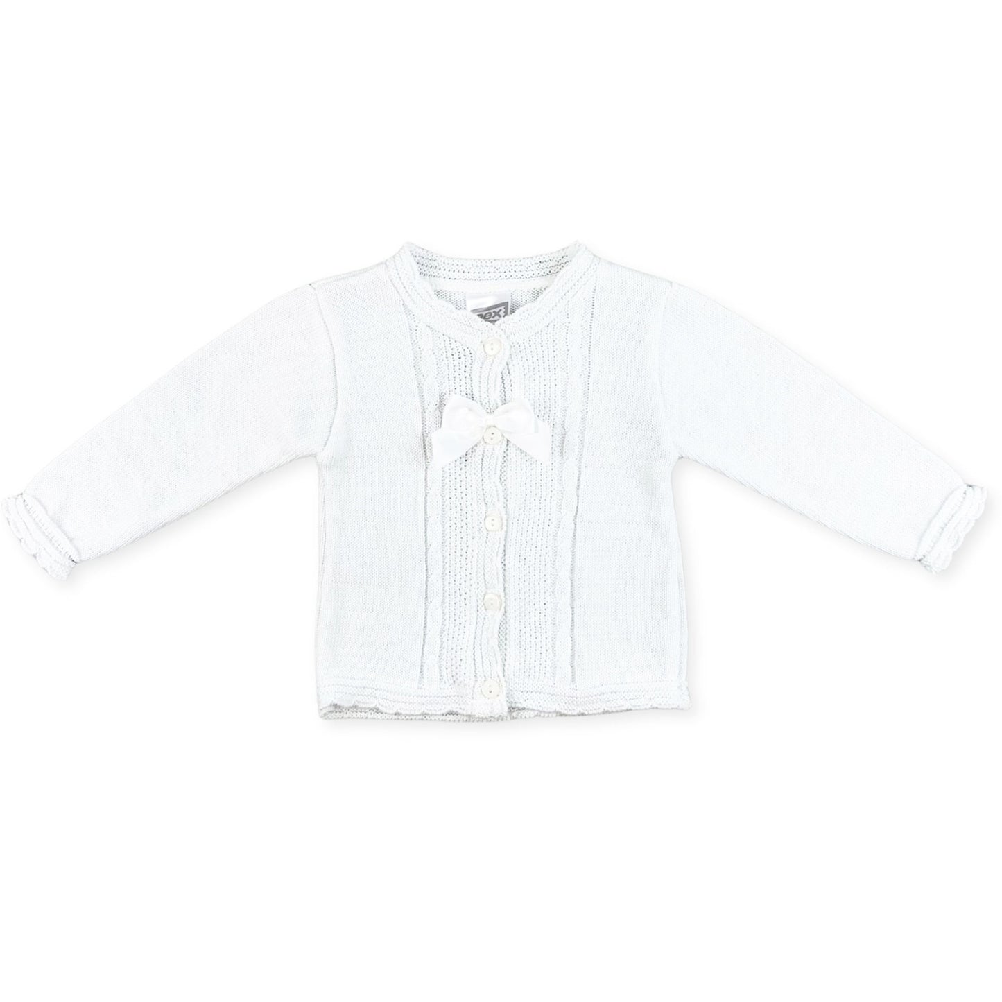 baby girls white cardigan with bow pex