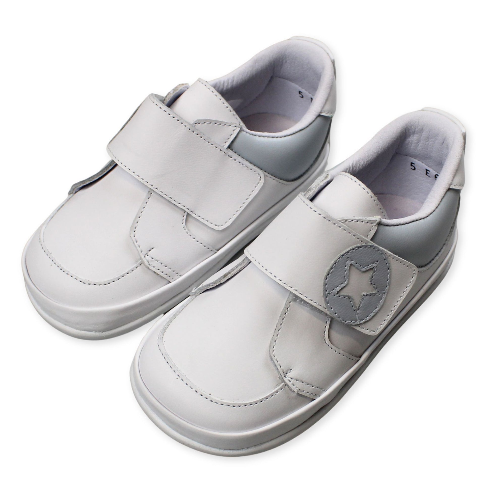 Baby's First Walking Shoes PEX Jake white Leather Hard Sole