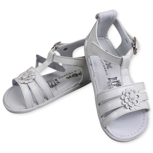 Girls sandals open toe white pex