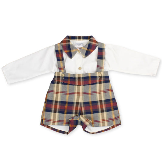 baby boys multicoloured tartan outfit