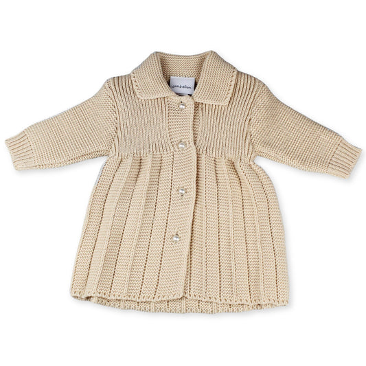 beige knitted baby girls cardigan dandelion 