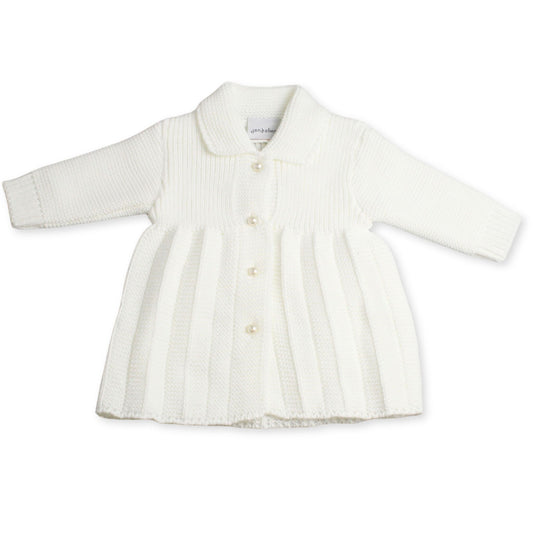 baby girl white knitted coat