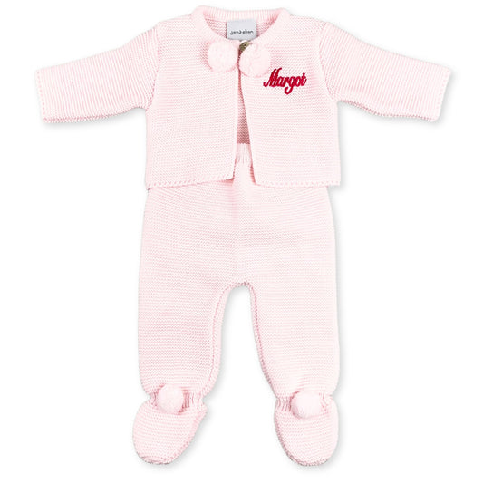 personalised pink baby outfit