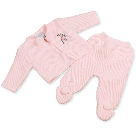 rabbit pink pram suit baby girl