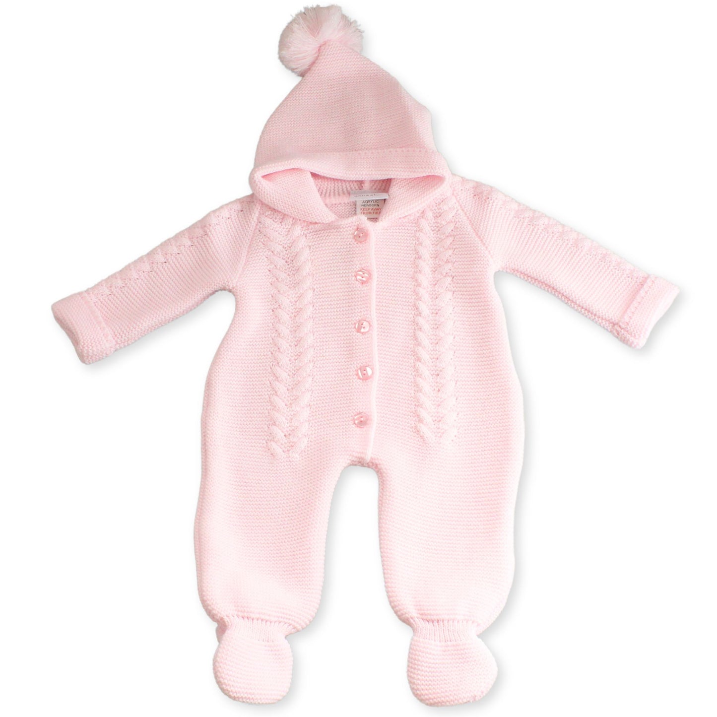 pink all in one baby outfit