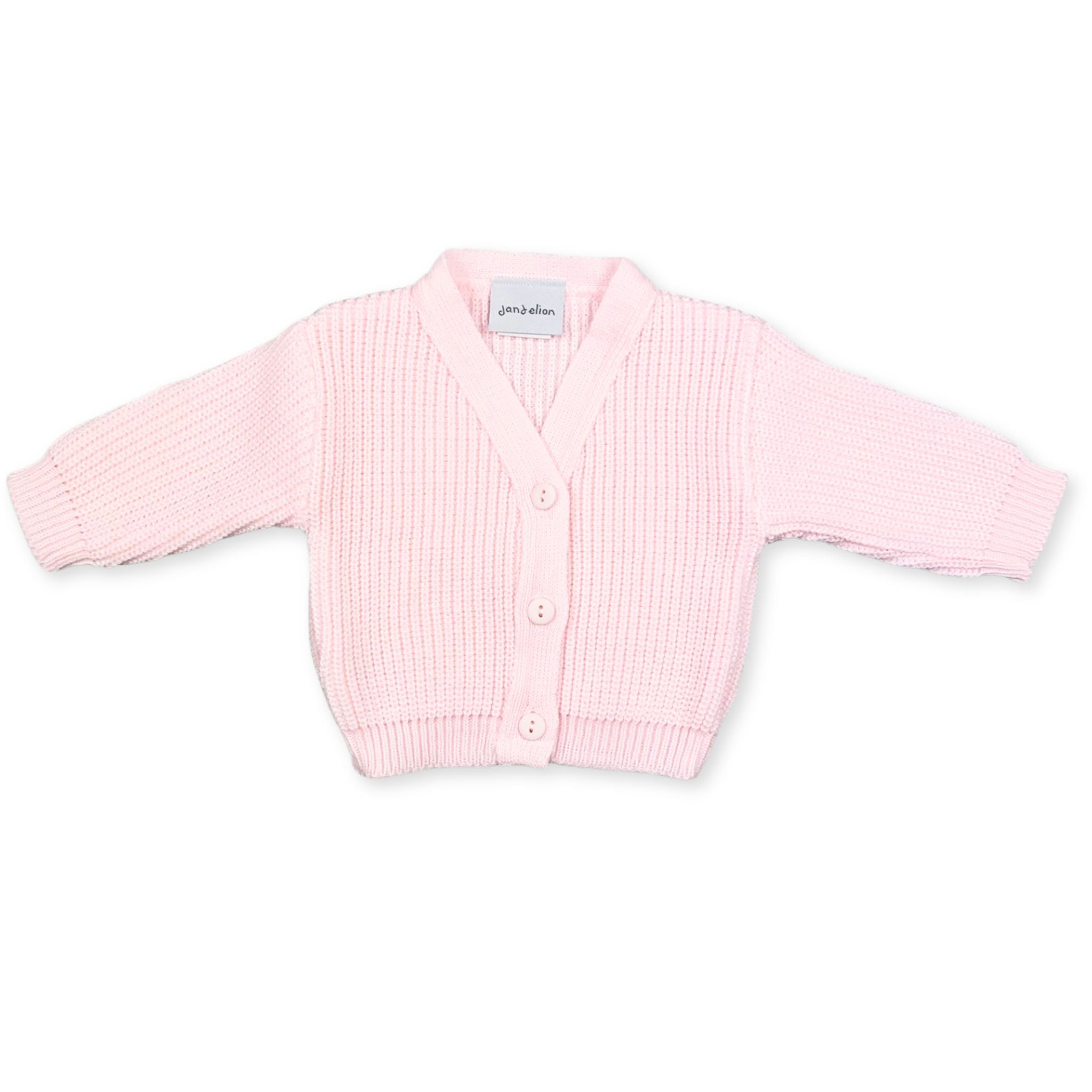 baby v neck pink cardigan