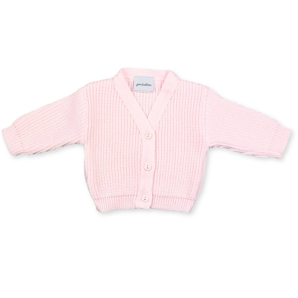 baby v neck pink cardigan