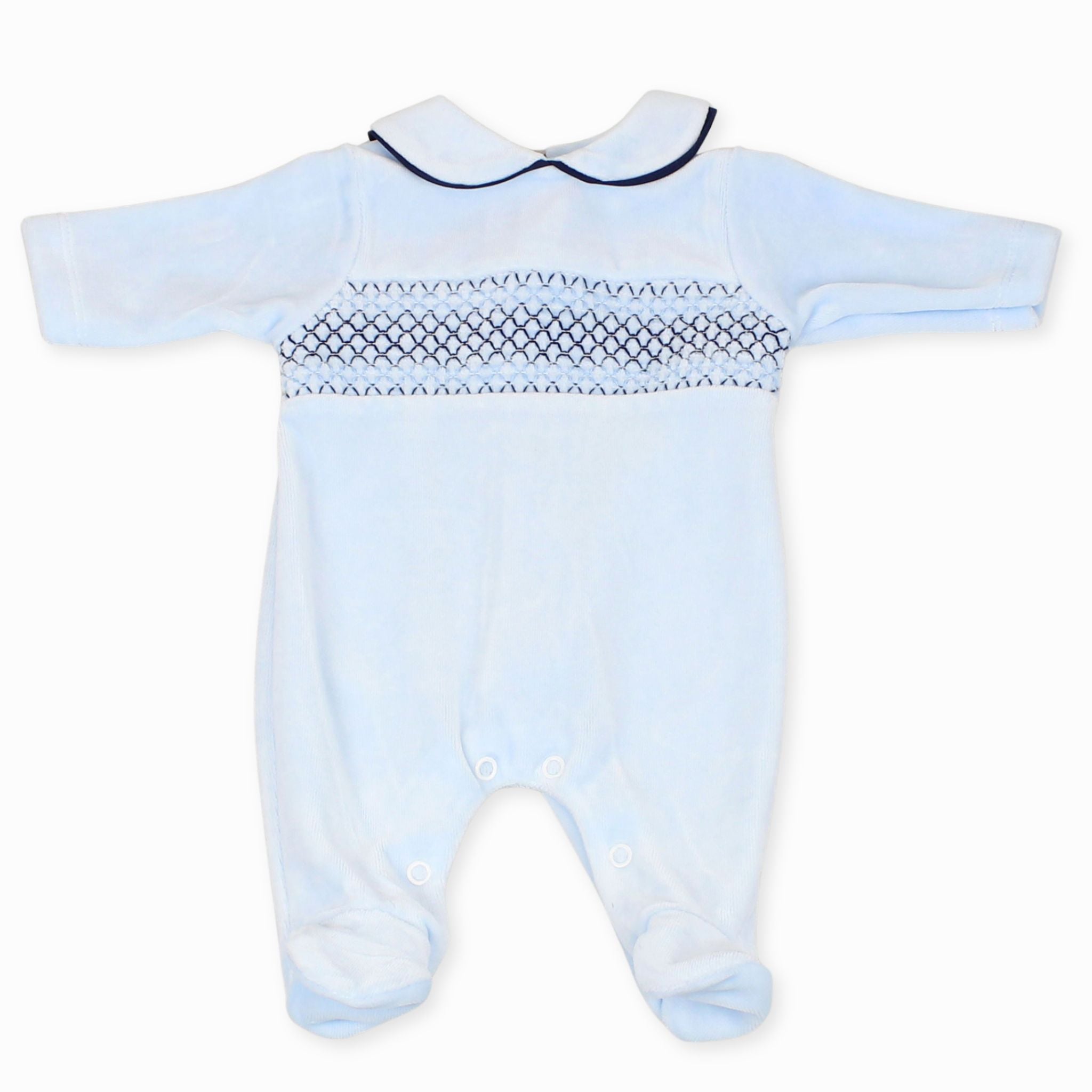 baby boys blue velour suit