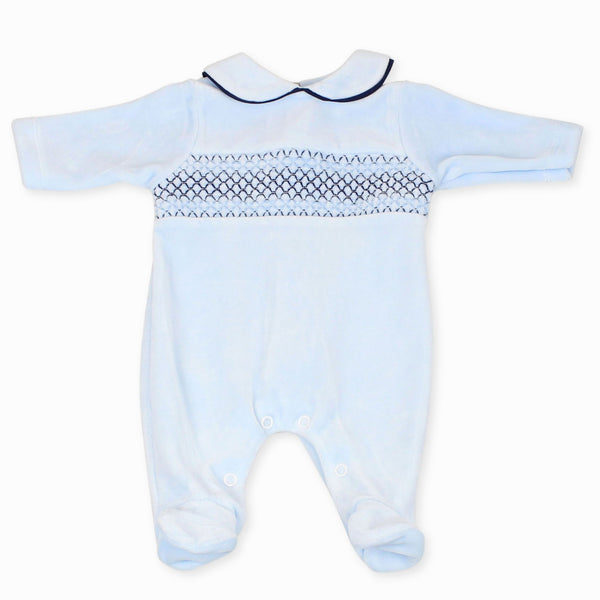 baby boys blue velour suit