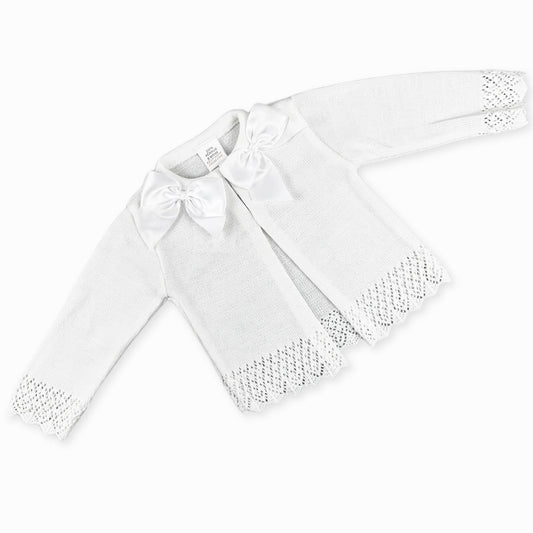 baby girls knitted bow cardigan